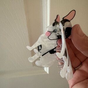 Chic Black and White Dog Hair Clip
